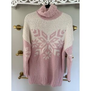 NWOT | J.Crew | Snowflake Turtleneck Sweater in Blush Natural